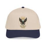 Eagle Emblem Baseball Cap — Gold Shield Rustic Outdoor Hat