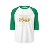 Raglan Shirt - "Put God First, Hustle for the Money, Put Yourself in Power" Motivational Faith Tee