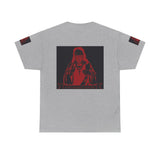 Graphic Tee - Red Mystic Hooded Figure Streetwear
