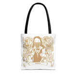 Gold Saint Mary Illustration Tote Bag — Bad Money Power Graphic Tote