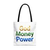 God Money Power Tote Bag — Inspirational Faith & Prosperity Canvas Tote