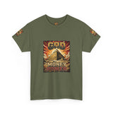 Graphic Tee — "God Money Power" Pyramid Vintage Religion Streetwear