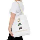God • Money • Power Tote Bag — Faith-Inspired Money Crown Design