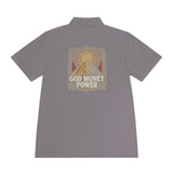 God Money Power Pyramid Polo — Men's Spiritual Graphic Sport Polo