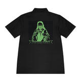 Religious Streetwear Polo — 'God Money Power' Neon Graphic