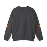 Halloween Pumpkin Crewneck Sweatshirt- “God Money Power” — Jack-O'-Lantern Graphic