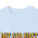 Long Sleeve Tee — "Put God First, Hustle for the Money, Put Yourself in Power" Inspirational Christian Tee