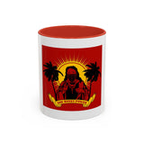 God Money Power Coffee Mug — Bold Red Retro Palm Design (11/15oz)