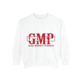 GMP 'God Money Power' Crewneck Sweatshirt — Vintage Red Logo