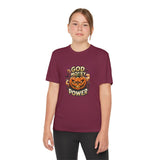 Youth Pumpkin Power Tee - "God Money Power" Halloween Graphic Shirt