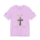 God Money Power Cross Tee — Christian Faith Graphic T‑Shirt