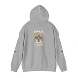 Money Power Hoodie — Gold Coin Stack Graphic Hooded Sweatshirt