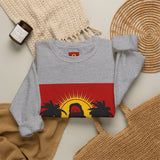 Crewneck Sweatshirt — 'God Most Power' Retro Palm Beach Graphic