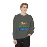 God Money Power Sweatshirt — Inspirational Faith & Wealth Crewneck