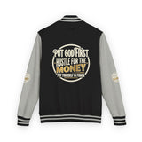 Letterman Jacket — “Put God First, Hustle For The Money” Varsity Jacket