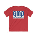 Kids Tee — GMP (God Money Power) Christian Faith Youth T‑Shirt, Inspirational Religious Graphic