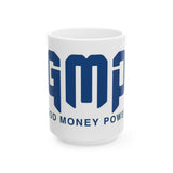 GMP Ceramic Mug — 'Good Money Power' Navy Logo Coffee Mug (11oz/15oz)