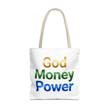 God Money Power Tote Bag — Inspirational Faith & Prosperity Canvas Tote