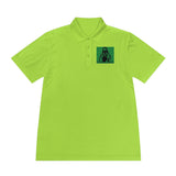 Graphic Polo — 'God Money Power' Green Icon Polo Shirt