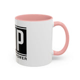 GMP 'God Money Power' Accent Coffee Mug – Bold Black Logo 11/15oz