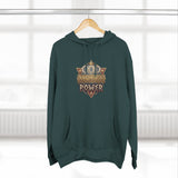 Hoodie — 'God Money Power' Vintage Emblem Fleece Hoodie