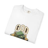 God Power T-Shirt — Faith Graphic Tee with Vintage Tank Illustration
