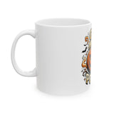 God Money Power- Pumpkin Halloween Mug — Spooky Jack-O'-Lantern Coffee Cup (11oz & 15oz)