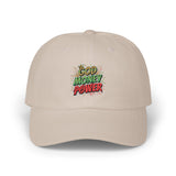 Dad Cap — God, Money, Power Graphic Embroidered Hat