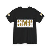 GMP "God Money Power" Graphic Tee – White Gold Logo