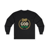 Money Power Long Sleeve Tee — “GMP GOD” Laurel Graphic