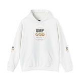 GMP GOD Money Power Hoodie — White Graphic Logo Streetwear Hoodie