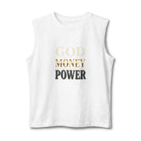 God Money Power - Muscle Tank — Inspirational Faith & Wealth Graphic Tank