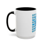 God Money Power Accent Coffee Mug — Blue Graphic 11/15oz