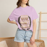 God Money Power T-Shirt — Bold Gold Laurel Graphic Tee