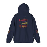 Motivational Hoodie — "Put God First: Hustle for the Money, Put Yourself in Power"