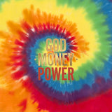 Tie-Dye Tank Top — "God Money Power" Spiritual Graphic Summer Top