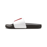 Men's Slide Sandals with Red Skull Graphic - Casual Pool & Street Slides