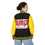 Letterman Jacket — GMP "God Money Power" Red & White Varsity
