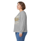 Inspirational Faith Hustle Long Sleeve Tee — “Put GOD First, Hustle For The MONEY, Put Yourself In POWER”