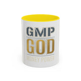 GMP GOD Money Power Accent Coffee Mug — Motivational Office Gift (11/15oz)