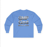 Long Sleeve Tee — GMP God "Money Power" Metallic Logo