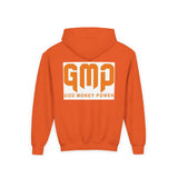 Youth Hoodie — GMP (God Money Power) Bold Orange Logo