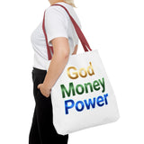 God Money Power Tote Bag — Inspirational Faith & Prosperity Canvas Tote