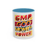 Coffee Mug — GMP: God Money Power Bold Typography Accent Mug