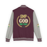 Letterman Jacket — 'GOD Money Power (GMP)' Red & White Varsity Jacket