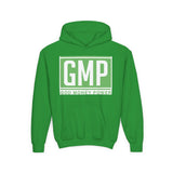 GMP Youth Hoodie — 'God Money Power' Green Logo Pullover