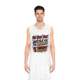 Motivational Basketball Jersey — "Put God First, Hustle for the Money"