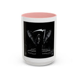 Angel Of Death Grim Reaper Black Accent Coffee Mug — Dark Gothic Scythe Design (11/15oz)