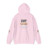 GMP GOD Money Power Hoodie — White Graphic Logo Streetwear Hoodie