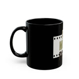 God Money Power Black Coffee Mug — Faith & Prosperity Film-Strip Design (11oz/15oz)